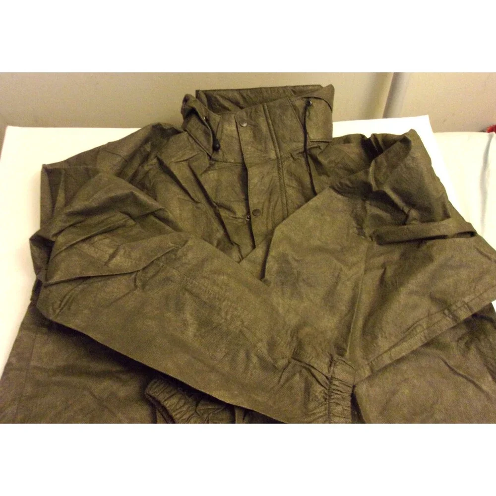 Frogg Toggs Gray Rain Jacket Sz. M/L Polypropylene Lightweight Motorcycle Mens